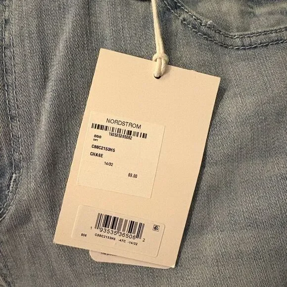 1822 Denim Frayed High Waist Demi Bootcut Jeans in Chase Size 14/32 - Picture 8 of 9